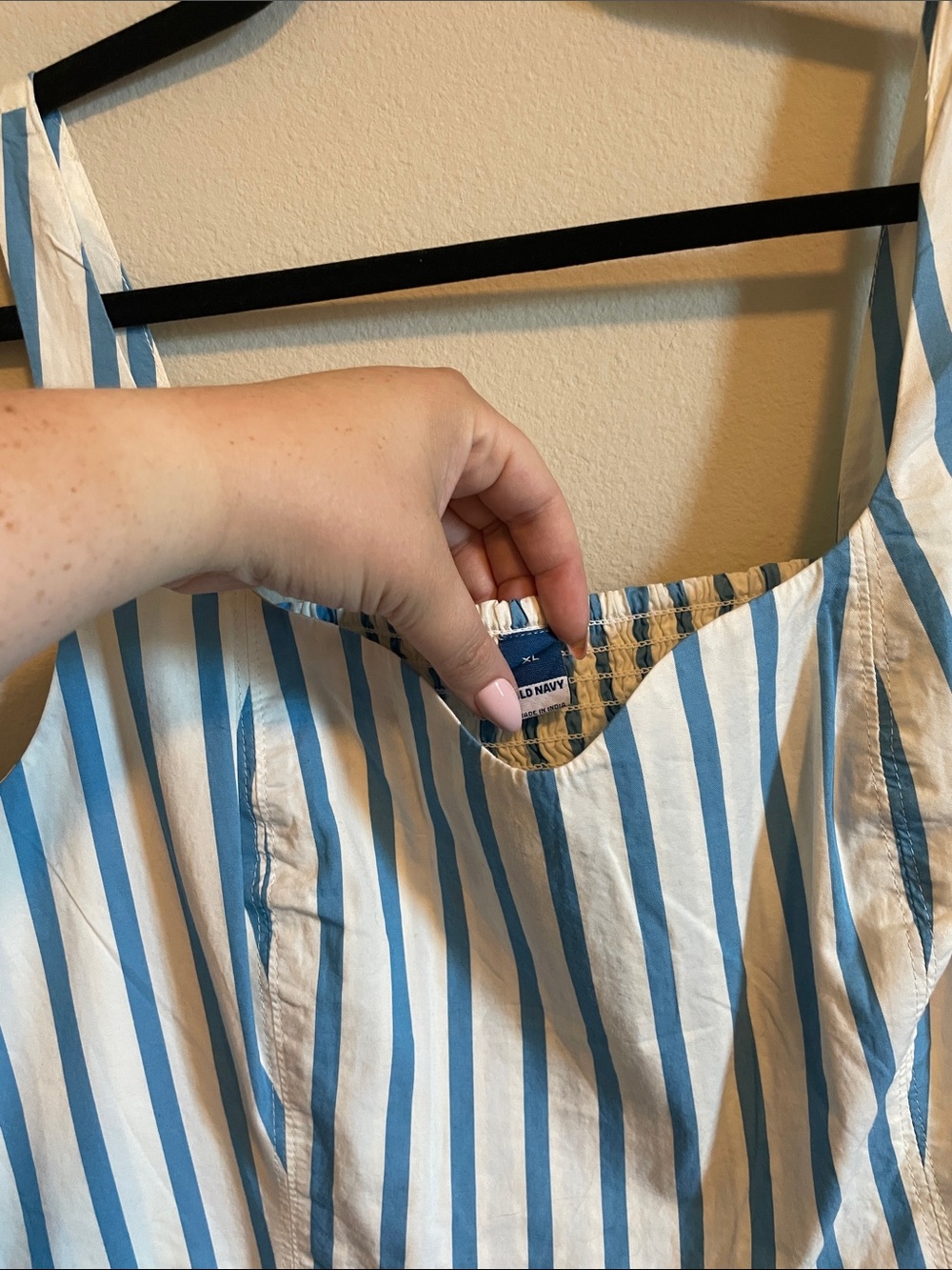 Old Navy Blue and White Striped Mini Dress - Picture 2 of 5